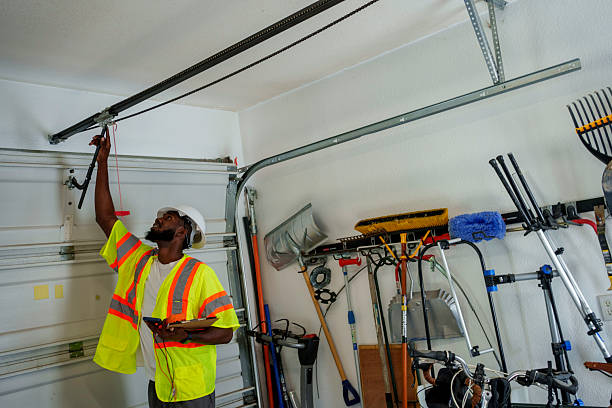 Professional Garage Door Roller Replacement technician working in Roberta, GA